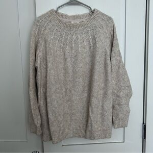 Fat Face Women's Light Beige Crew Neck Sweater